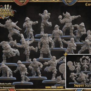 Chess Knights Chivalric Human Team from Ugni Miniatures